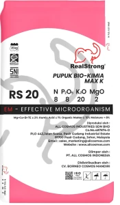 RS 20 MAX K (NPKM 8:8:20:2) 25 Kg